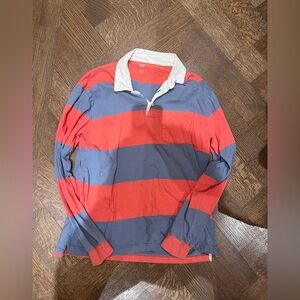 GAP Bold Striped Polo in Red and Blue